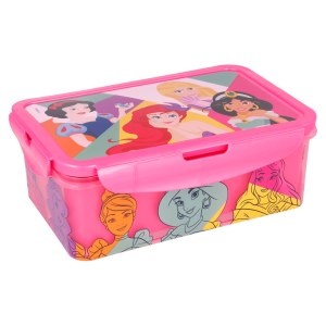 BYFT011877 DISNEY RECTANGULAR FOOD CONTAINER WITH REMOVABLE COMPARTMENTS 1190 ML DISNEY PRINCESS BRIGHT BOLD A