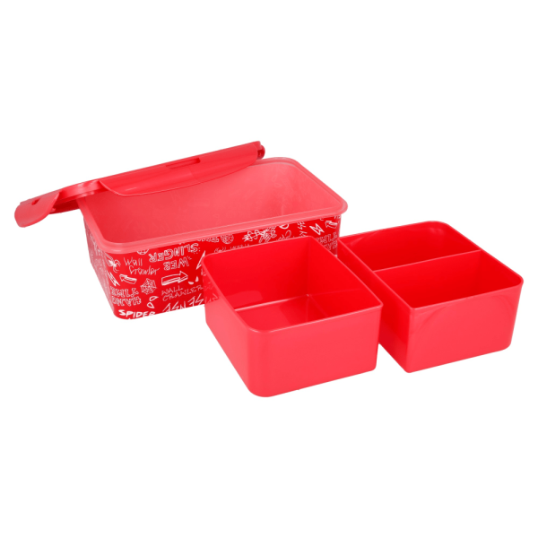 BYFT011881 DISNEY RECTANGULAR FOOD CONTAINER WITH REMOVABLE COMPARTMENTS 1190 ML SPIDERMAN URBAN WEB D
