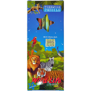 BYFT012847 Treewise Pencils Wild Life Series Recycled Papaer Set of 1 10 Pcs B