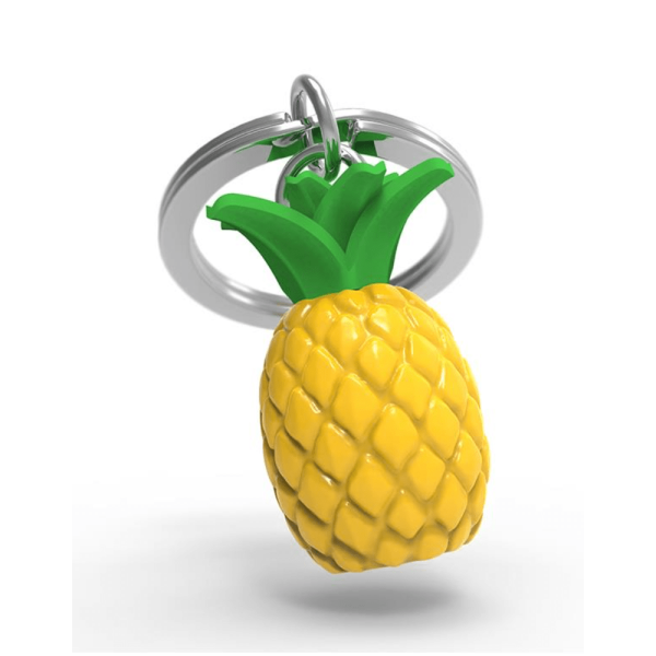 BYFT012869 METALMORPHOSE MTM KEYCHAIN Pineapple Yellow Zinc Alloy Set of 1 MTM089 01