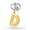 BYFT012872 METALMORPHOSE MTM KEYCHAIN Party Balloon Alphabet D Golden Zinc Alloy Set of 1 MTM10D