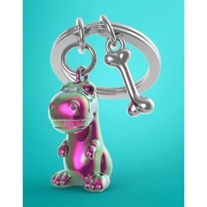 BYFT012900 METALMORPHOSE MTM KEYCHAIN Dino Multicolor Zinc Alloy Set of 1 MTM225 03 A