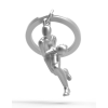 BYFT012902 METALMORPHOSE MTM KEYCHAIN Basketball Design Silver Zinc Alloy Set of 1 MTM280 01