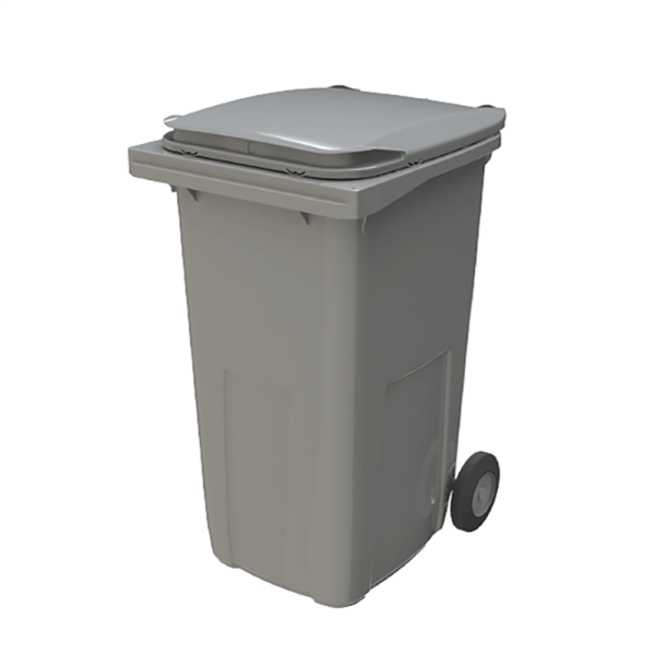 Contenur Waste Bin 240L w Wheels Black