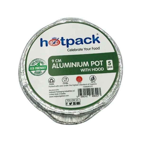 Hotpack 5 Pieces Aluminium Pot With Hood 9 Centimetre