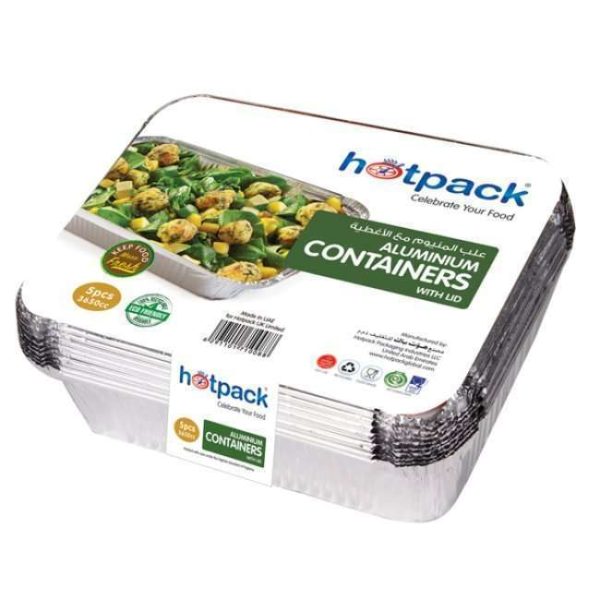 Hotpack Aluminium Container 73365 3650 Cc 5Pcs 3650ml