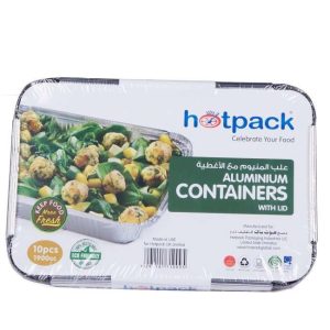 Hotpack Aluminium Container 83190 1900 Cc 10Pcs 1900ml