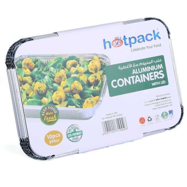 Hotpack Aluminium Container 8389 890 Cc 10Pcs 890 ml