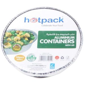 Hotpack Aluminum Round Container 800Cc 10Pcs 800ml