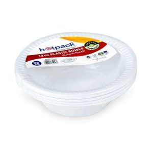 Hotpack Plastic Bowls 12Oz 25 Pcs