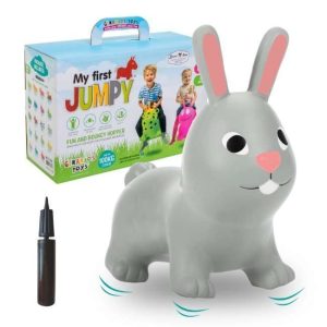 My First JUMPY Bunny grey