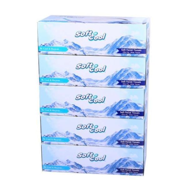 Soft N Cool Facial Tissue 150Pulls x 2Ply 5boxes