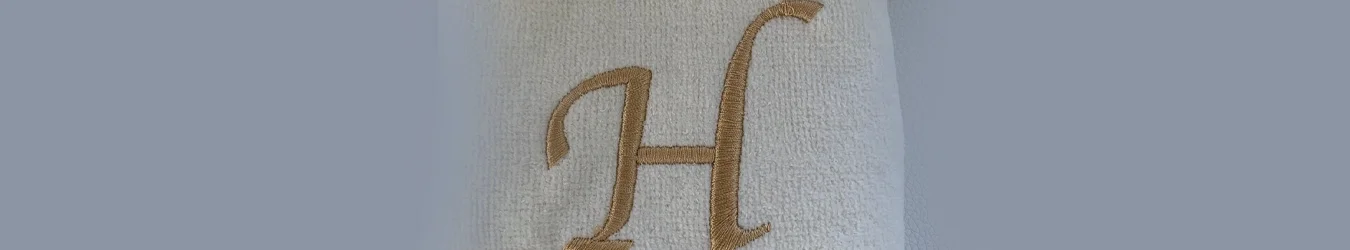 golden monogrammed banner