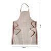 BYFT017578 Orchard Apron 65 x 85 Cm White Red Lines 180 Gms Set of 1 B