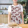 BYFT017583 Orchard Apron 65 x 85 Cm White Hen Design 180 Gms Set of 1 E