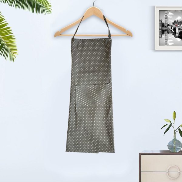 BYFT017586 Orchard Apron 65 x 85 Cm Grey White Dots 180 Gms Set of 1