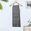 BYFT017647 Orchard Apron 65 x 85 Cm White Black Checks Design 180 Gms Set of 1