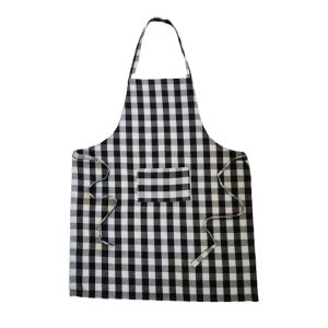 BYFT017647 Orchard Apron 65 x 85 Cm White Black Checks Design 180 Gms Set of 1 A