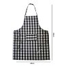 BYFT017647 Orchard Apron 65 x 85 Cm White Black Checks Design 180 Gms Set of 1 B