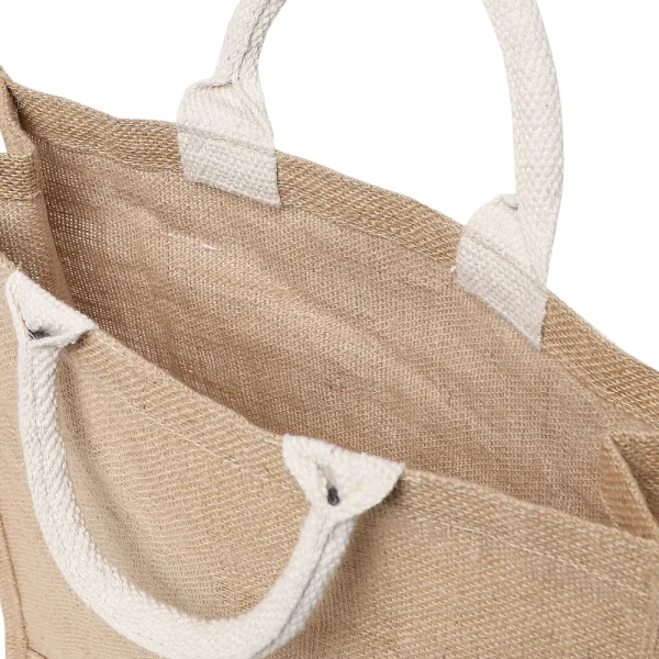 BYFT011429 Acuflex Laminated Jute Tote Bag With Gusset Natural Jute Set of 1 C