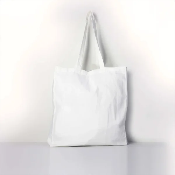 BYFT013992 BYFT White Canvas Flat Tote Bag (Plain) A