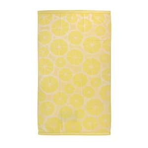 BYFT014494 BYFT Jacquard Beach Towel 86 x 162 Cm 390 Gsm Lemon Cotton Set of 1