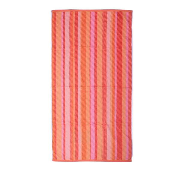 BYFT014495 BYFT Jacquard Beach Towel 86 x 162 Cm 390 Gsm Warm Stripe Cotton Set of 1