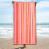 BYFT014495 BYFT Jacquard Beach Towel 86 x 162 Cm 390 Gsm Warm Stripe Cotton Set of 1 C