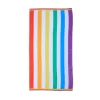 BYFT014496 BYFT Jacquard Beach Towel 86 x 162 Cm 390 Gsm Rainbow Cotton Set of 1