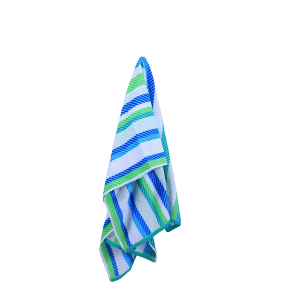 BYFT014497 BYFT Jacquard Beach Towel 86 x 162 Cm 390 Gsm Cool Stripe Cotton Set of 1 A