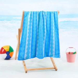 BYFT014499 BYFT Jacquard Beach Towel 86 x 162 Cm 390 Gsm Cool Hexagon Cotton Set of 1 B