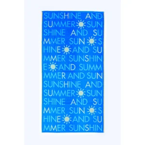 BYFT014501 BYFT Jacquard Beach Towel 86 x 162 Cm 390 Gsm Sunshine and Summer Cotton Set of 1