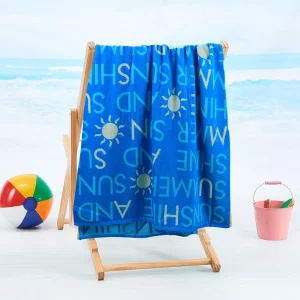 BYFT014501 BYFT Jacquard Beach Towel 86 x 162 Cm 390 Gsm Sunshine and Summer Cotton Set of 1 B