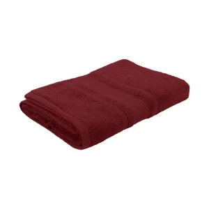 BYFT014538 BYFT Home Castle Bath Sheet 90 x 180 Cm 550 Gsm Maroon 100 Cotton Set of 1 A