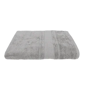 BYFT014542 BYFT Home Castle Bath Towel 70 x 140 Cm 550 Gsm Grey 100 Cotton Set of 1