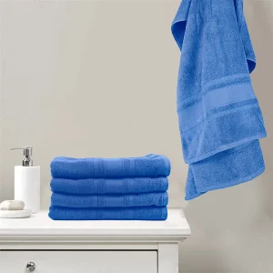 BYFT014543 BYFT Home Castle Bath Towel 70 x 140 Cm 550 Gsm Blue 100 Cotton Set of 1 C