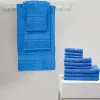 BYFT014543 BYFT Home Castle Bath Towel 70 x 140 Cm 550 Gsm Blue 100 Cotton Set of 1 D