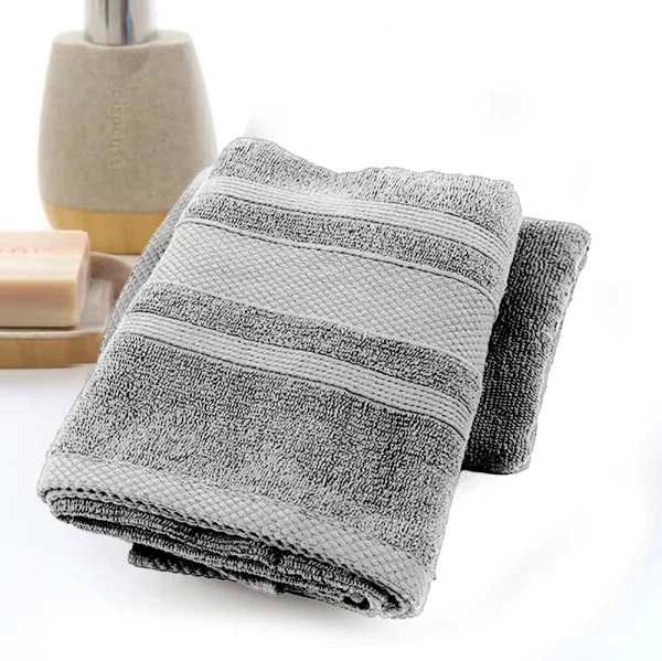 BYFT014548 BYFT Home Castle Hand Towel 50 x 90 Cm 550 Gsm Grey 100 Cotton Set of 1 C