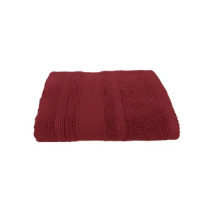 BYFT014550 BYFT Home Castle Hand Towel 50 x 90 Cm 550 Gsm Maroon 100 Cotton Set of 1