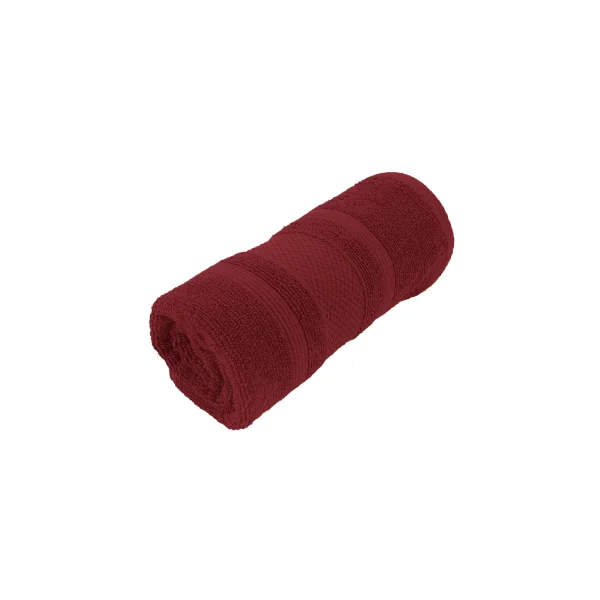 BYFT014550 BYFT Home Castle Hand Towel 50 x 90 Cm 550 Gsm Maroon 100 Cotton Set of 1 B