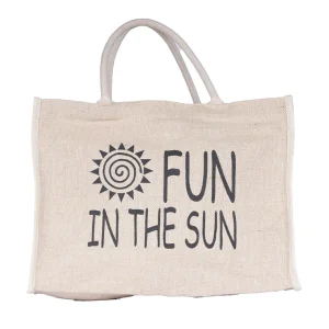 BYFT017624 BYFT Natural Jute bag shopper (Fun in the Sun) Design