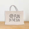 BYFT017626 BYFT Unlaminated Natural Canvas Bag (Fun in the sun) Design C