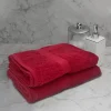 BYFT001876 GARDENIA Hand Towel Red Set of 1 C