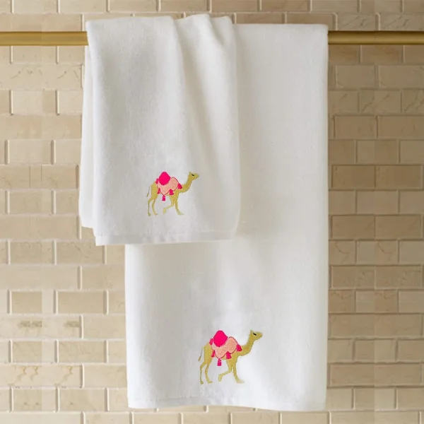 BYFT002020 EMBROIDERED FOR YOU Bath Towel White Set of 1 C