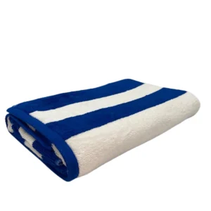 BYFT002072 PETUNIA Beach Towel Blue & White Set of 1 A