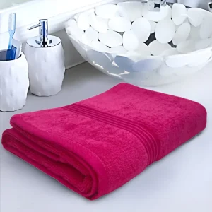 BYFT002080 HOME ESSENTIALS Hand Towel Fuschia Pink Set of 1 C