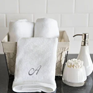 BYFT002090 EMBROIDERED FOR YOU Hand Towel White Set of 1 B