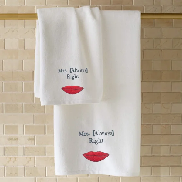 BYFT002305 EMBROIDERED FOR YOU Bath Towel White Set of 1 C