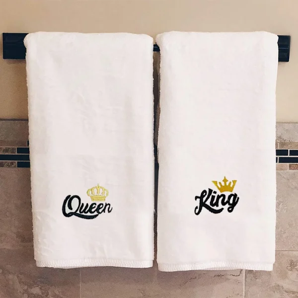 BYFT002832 EMBROIDERED FOR YOU Bath Towel White Set of 2 C