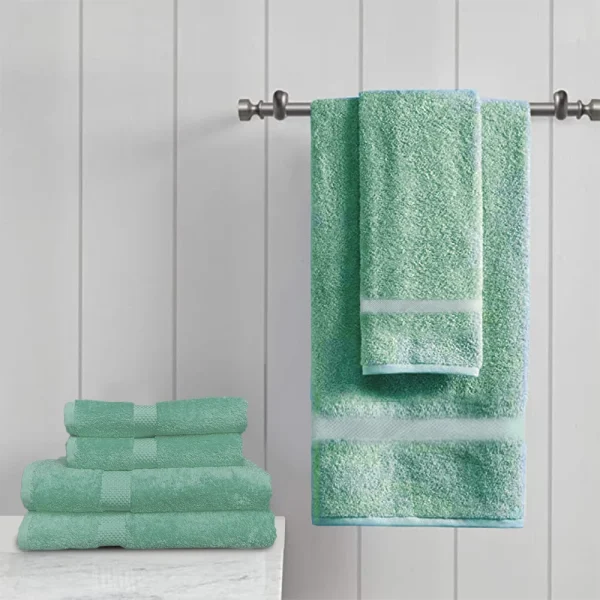 BYFT002850 GARDENIA Hand & Bath Towel Green Set of 4 Hand & 2 Bath Towel C